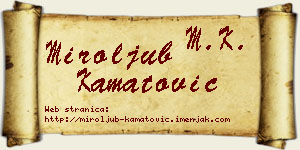 Miroljub Kamatović vizit kartica